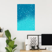 Minimalistische Kunst: Gebrochenes Eis Poster (Heimbüro)
