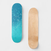 Minimalistische Kunst: Gebrochenes Eis Skateboard (Vorderseite)