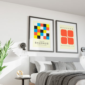 Minimalistische Kunst im Bauhaus-Stil für das Schl Poster