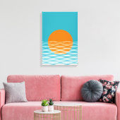 Minimalistische Kunst im Sonnenuntergang Leinwanddruck (Insitu (Wohnzimmer))