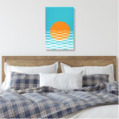 Minimalistische Kunst im Sonnenuntergang Leinwanddruck (Insitu (Schlafzimmer))