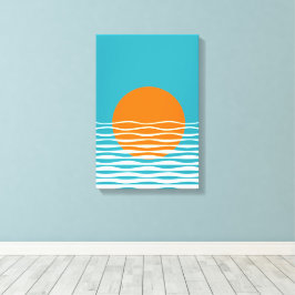 Minimalistische Kunst im Sonnenuntergang Leinwanddruck