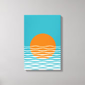 Minimalistische Kunst im Sonnenuntergang Leinwanddruck (Vorderseite)
