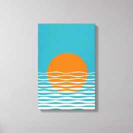 Minimalistische Kunst im Sonnenuntergang Leinwanddruck