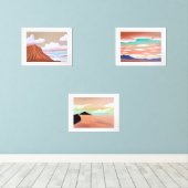 Minimalistische Kunst im Südwesten der Wüste Bilderwand Sets (Holzboden)