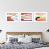 Minimalistische Kunst im Südwesten der Wüste Bilderwand Sets (Schlafzimmer)