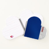 Minimalistische Kunst in Blau und Weiß Notizblock (Innenseite)