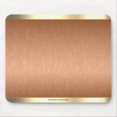 Minimalistische Kupferbraun- und goldene metallisc Mousepad (Vorne)