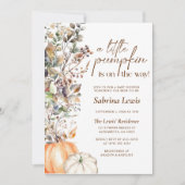 Minimalistische Kürbiskugel Herbstdusche Einladung (Vorderseite)