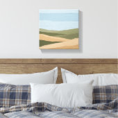 "Minimalistische Küstenwache - Aquamarine Landscha Leinwanddruck (Insitu (Schlafzimmer))