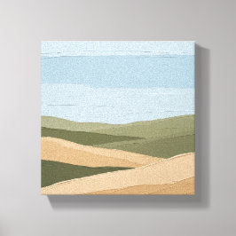 "Minimalistische Küstenwache - Aquamarine Landscha Leinwanddruck