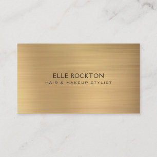 Minimalistische La Boca Gold Metal Business Card Visitenkarte
