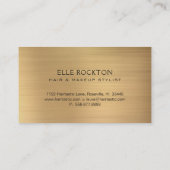 Minimalistische La Boca Gold Metal Business Card Visitenkarte (Rückseite)