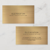 Minimalistische La Boca Gold Metal Business Card Visitenkarte (Vorne/Hinten)