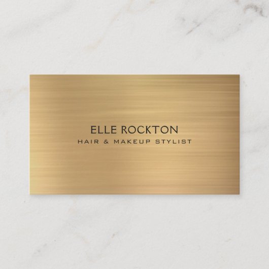 Minimalistische La Boca Gold Metal Business Card Visitenkarte (Vorderseite)