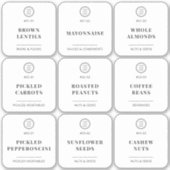 Minimalistische Labels für die Verwaltung von Logo (Vorderseite)