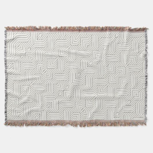 Minimalistische Labyrinth-Linien-Decke Decke (Vorderseite)