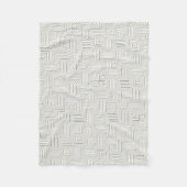 Minimalistische Labyrinth-Linien-Decke Fleecedecke (Vorderseite)