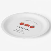 Minimalistische Ladybug Kinderdusche Begrüßung Pappteller (Schrägansicht)