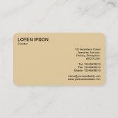 Minimalistische Landschaft 170723 v2 Visitenkarte (Rückseite)