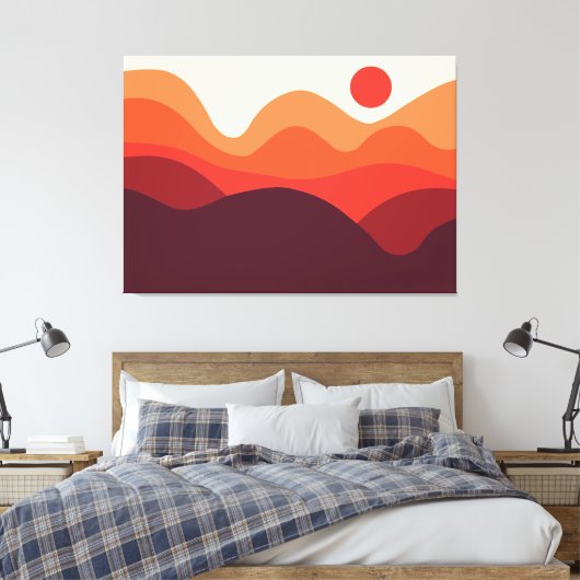 Minimalistische Landschaft 190821(01) Leinwanddruck (Insitu (Schlafzimmer))