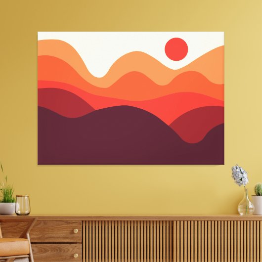 Minimalistische Landschaft 190821(01) Leinwanddruck (Insitu (Wohnzimmer))