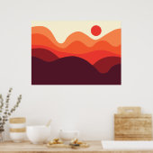 Minimalistische Landschaft 190821(01) Poster (Küche)