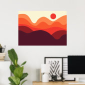 Minimalistische Landschaft 190821(01) Poster (Heimbüro)