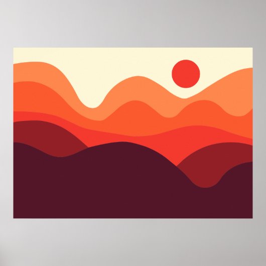 Minimalistische Landschaft 190821(01) Poster (Vorne)