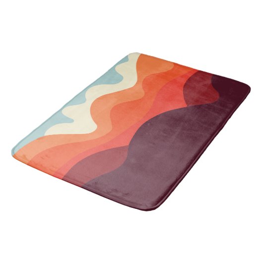 Minimalistische Landschaft 190821(02) Badematte (Schrägansicht)