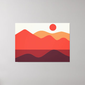 Minimalistische Landschaft 190821(03) Canvas Print Leinwanddruck