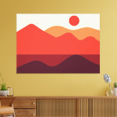 Minimalistische Landschaft 190821(03) Canvas Print Leinwanddruck (Insitu (Wohnzimmer))