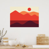 Minimalistische Landschaft 190821(03) Poster (Küche)