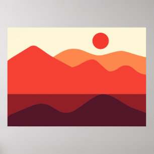 Minimalistische Landschaft 190821(03) Poster