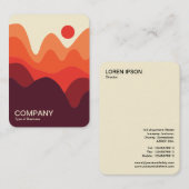 Minimalistische Landschaft 191021(01) Vertikal Visitenkarte (Vorne/Hinten)