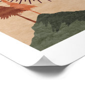 Minimalistische Landschaft Boho Poster (Ecke)