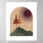 Minimalistische Landschaft Boho Poster (Vorne)