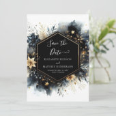 Minimalistische Landschaft Celestial Hochzeit Save The Date (Stehend Vorderseite)