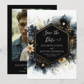 Minimalistische Landschaft Celestial Hochzeit Save The Date (Vorne/Hinten)