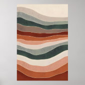 Minimalistische Landschaft der Erde Poster (Vorne)