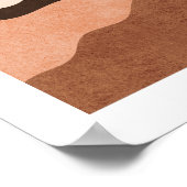 Minimalistische Landschaft der Wüste Boho Poster (Ecke)