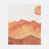 Minimalistische Landschaft des Abstrakten Boho Fleecedecke (Vorderseite)