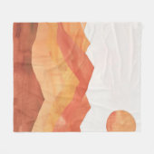 Minimalistische Landschaft des Abstrakten Boho Fleecedecke (Vorderseite (Horizontal))