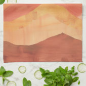 Minimalistische Landschaft des Abstrakten Boho Geschirrtuch (Gefaltet)