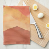 Minimalistische Landschaft des Abstrakten Boho Geschirrtuch (Viertel Falte)