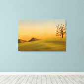 Minimalistische Landschaft mit kahl stehendem Baum Leinwanddruck (Insitu (Holzboden))