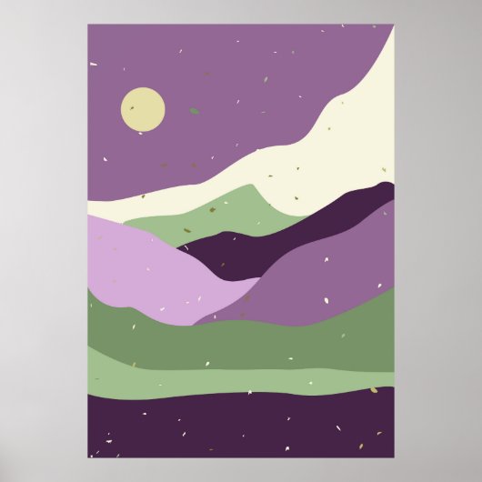 Minimalistische Landschaft Poster (Vorne)