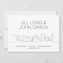 Minimalistische Las Vegas Skyline Hochzeit Speiche