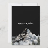 Minimalistische Lässige Bergkulisse Einladung (Rückseite)