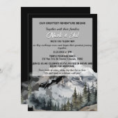 Minimalistische Lässige Bergkulisse Einladung (Vorne/Hinten)